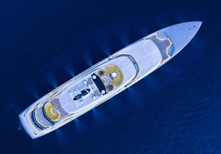 a close-up of a bottle aboard AVIVA Yacht for Sale