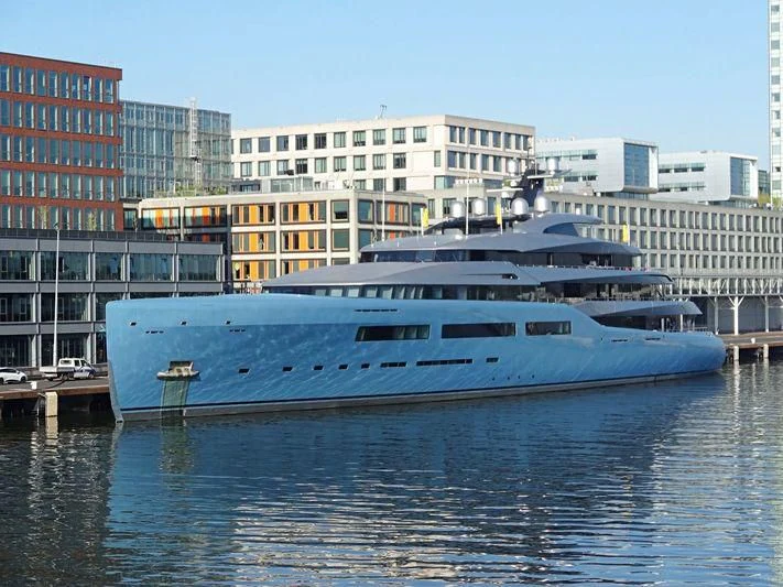 a boat in the water aboard AVIVA Yacht for Sale