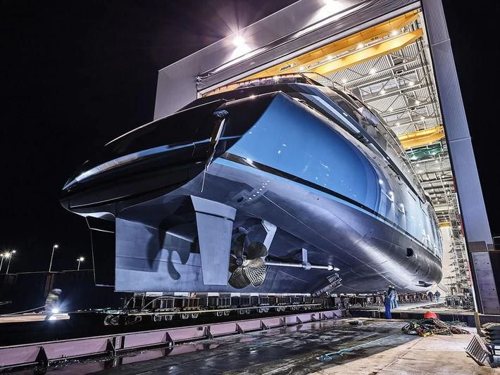 a large space ship aboard AVIVA Yacht for Sale