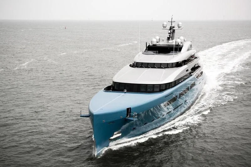 a boat on the water aboard AVIVA Yacht for Sale