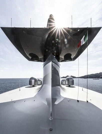 a submarine on the water aboard AVIVA Yacht for Sale