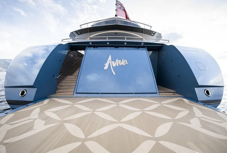 a boat on the water aboard AVIVA Yacht for Sale