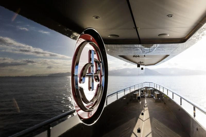 a view of the ocean from the cockpit of a plane aboard AVIVA Yacht for Sale