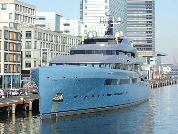 a boat in the water aboard AVIVA Yacht for Sale