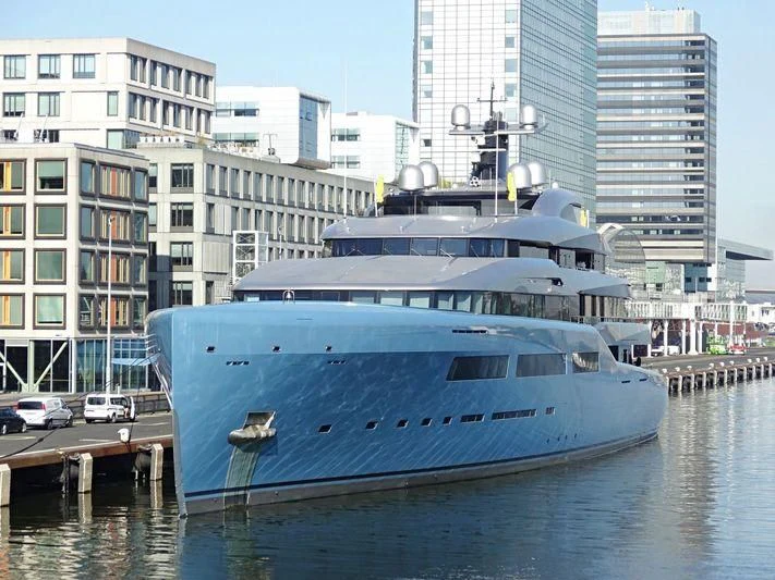 a boat in the water aboard AVIVA Yacht for Sale
