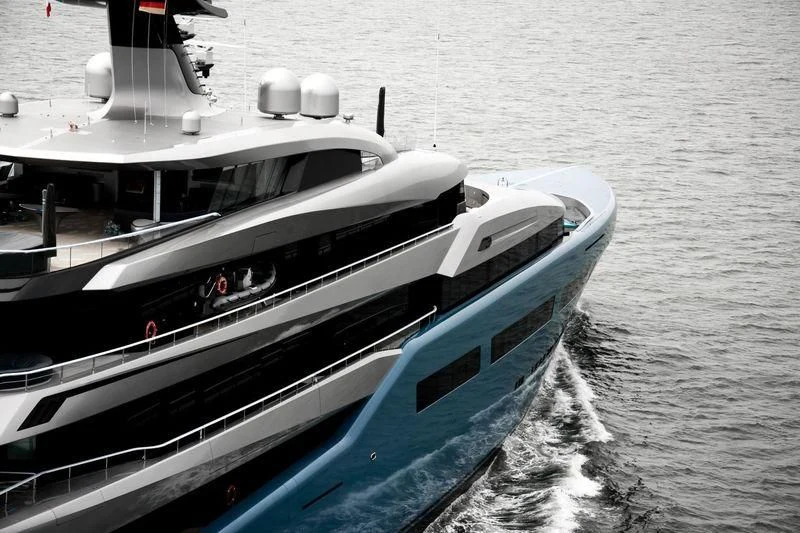 a boat on the water aboard AVIVA Yacht for Sale