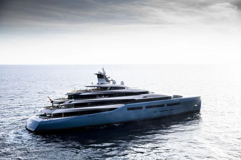 a boat in the water aboard AVIVA Yacht for Sale