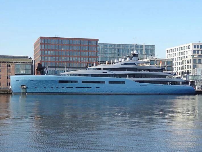 a boat in the water aboard AVIVA Yacht for Sale
