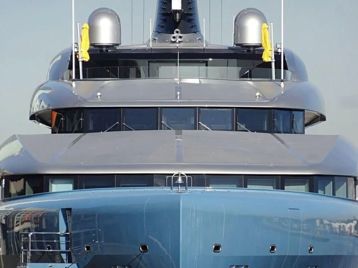 the front of a ship aboard AVIVA Yacht for Sale