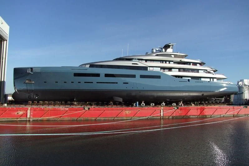 a large cruise ship aboard AVIVA Yacht for Sale
