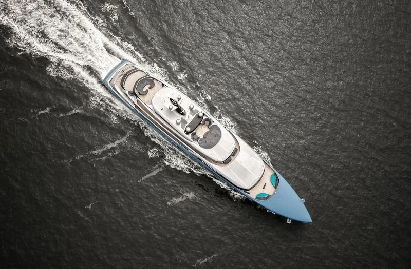 a silver and black metal object aboard AVIVA Yacht for Sale