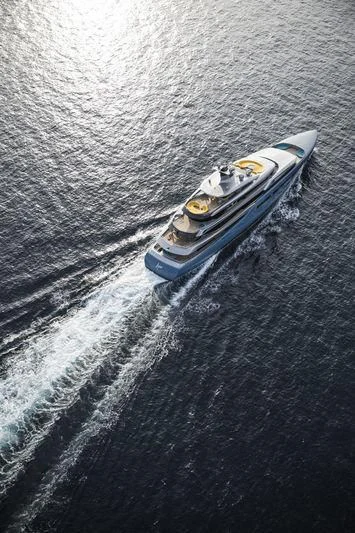 a car on a road aboard AVIVA Yacht for Sale