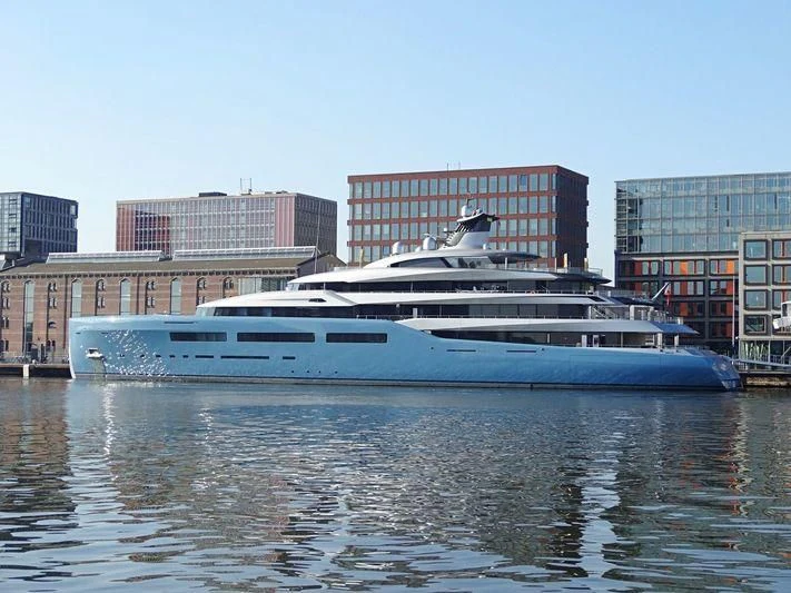a boat on the water aboard AVIVA Yacht for Sale