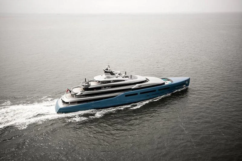 a boat on the water aboard AVIVA Yacht for Sale