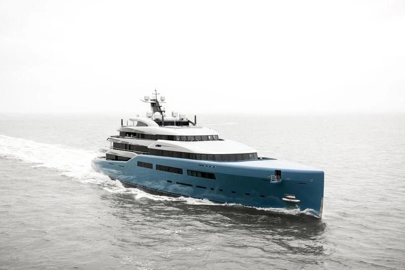 a boat in the water aboard AVIVA Yacht for Sale