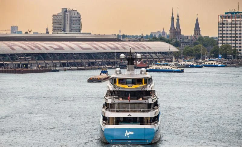 boats in the water aboard AVIVA Yacht for Sale