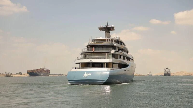 a boat on the water aboard AVIVA Yacht for Sale