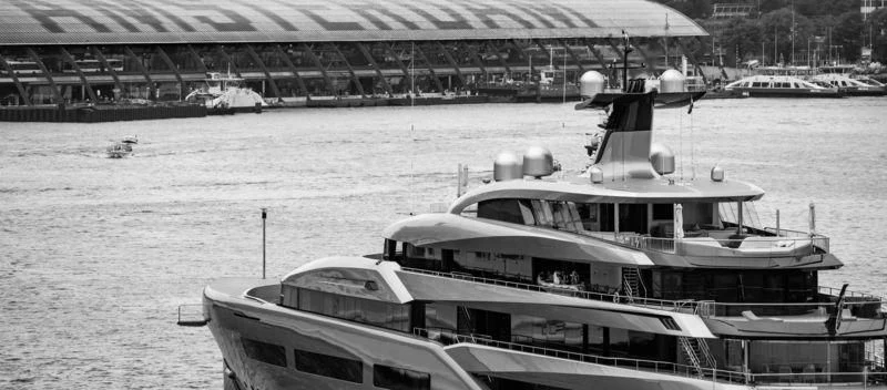 a boat on the water aboard AVIVA Yacht for Sale