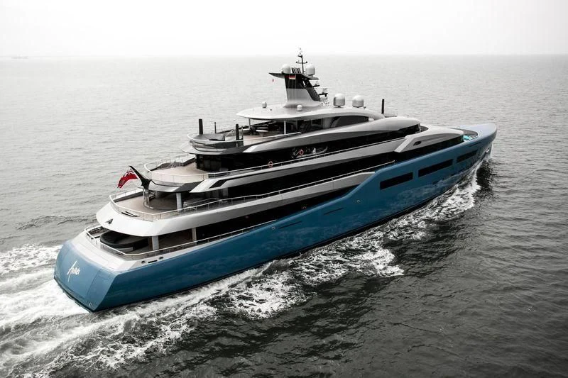 a boat on the water aboard AVIVA Yacht for Sale