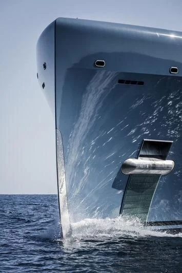 a submarine in the water aboard AVIVA Yacht for Sale