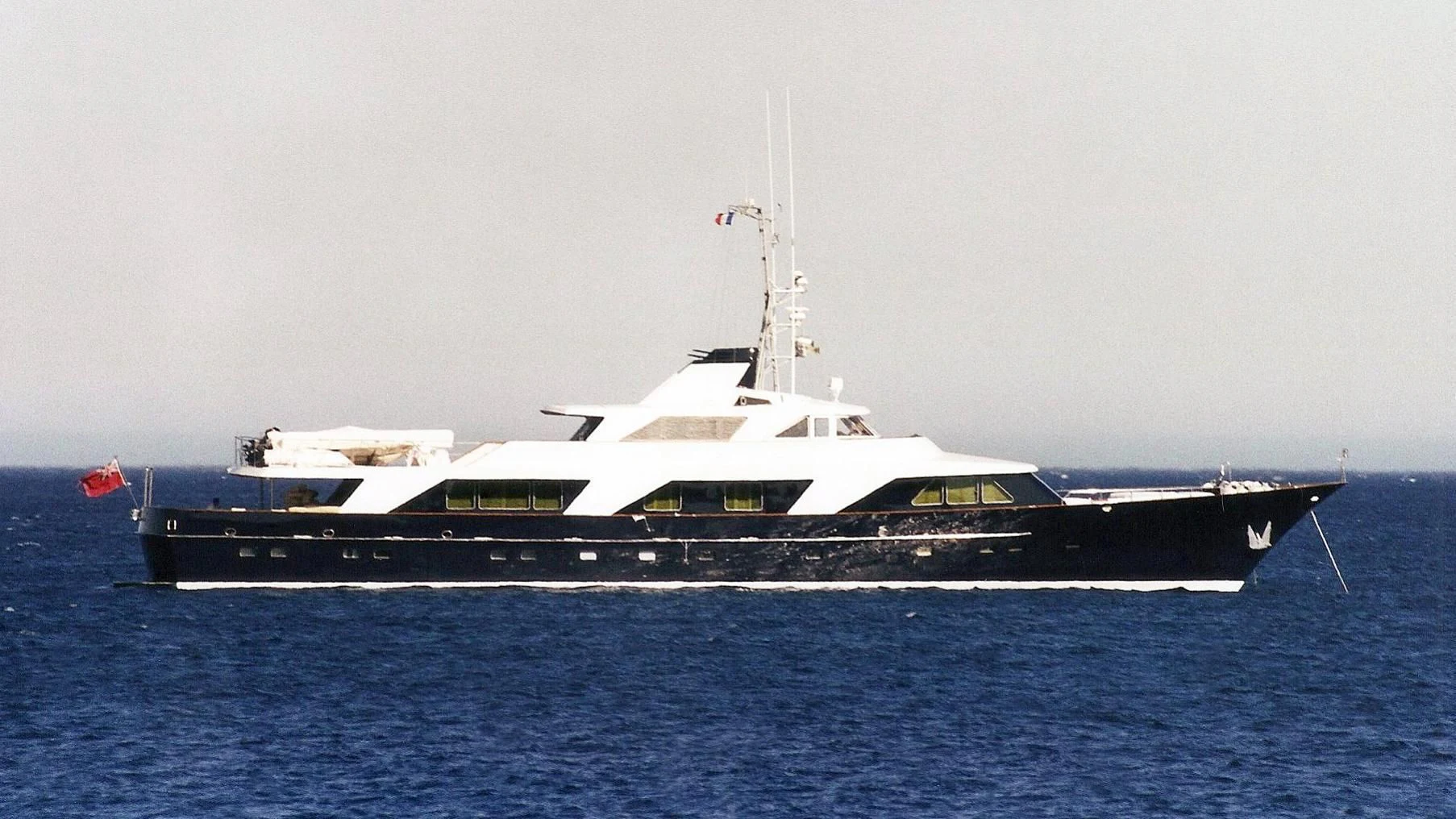 a large ship in the water aboard AETEA Yacht for Sale