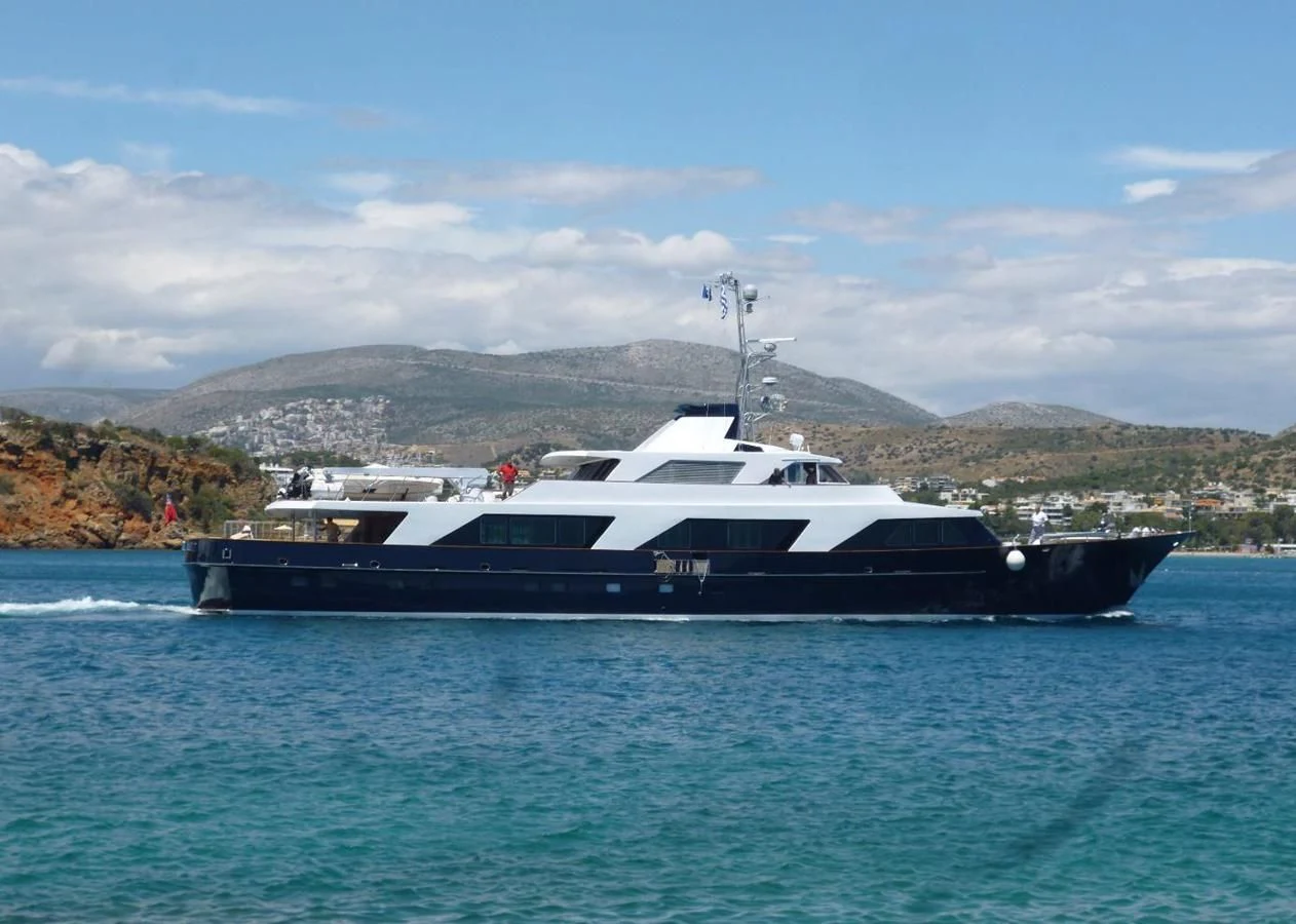 a boat in the water aboard AETEA Yacht for Sale
