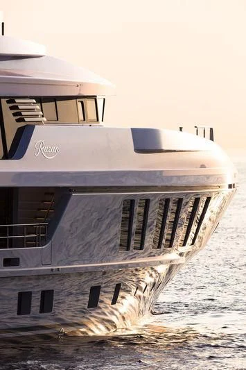 a boat in the water aboard RASHA Yacht for Sale