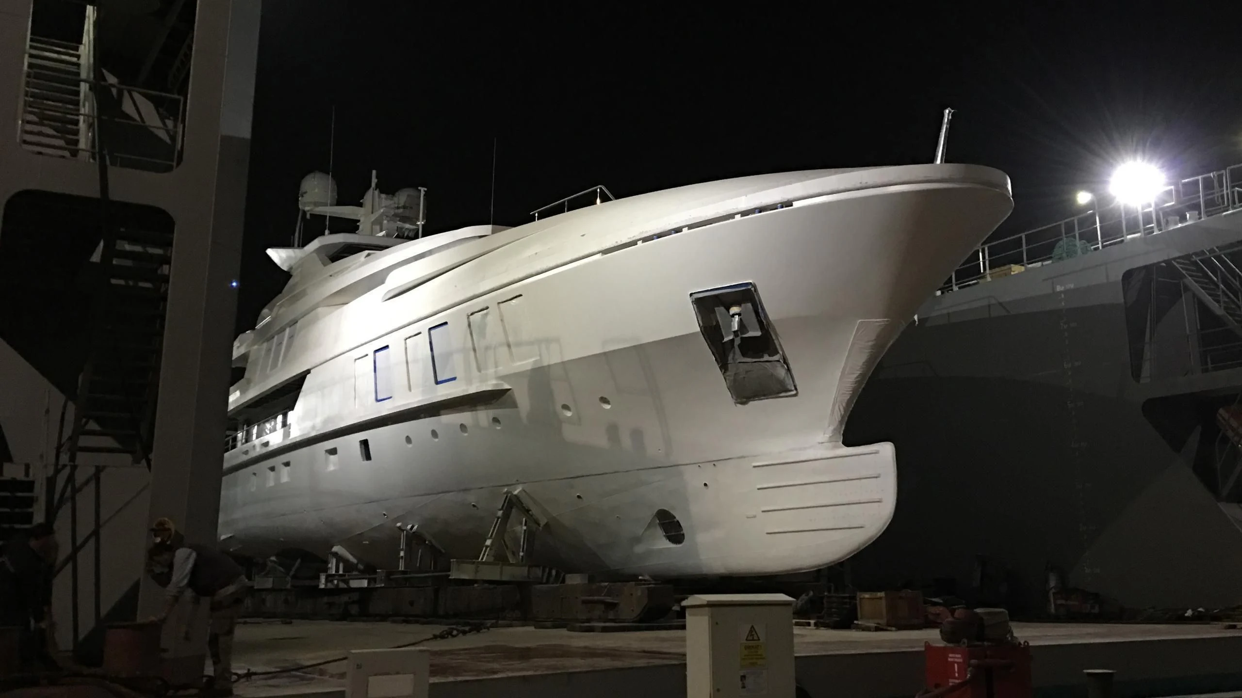 a large space ship aboard RASHA Yacht for Sale