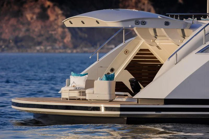 a boat on the water aboard RASHA Yacht for Sale