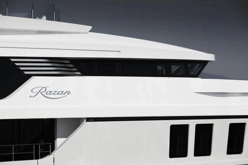a close-up of a building aboard RASHA Yacht for Sale