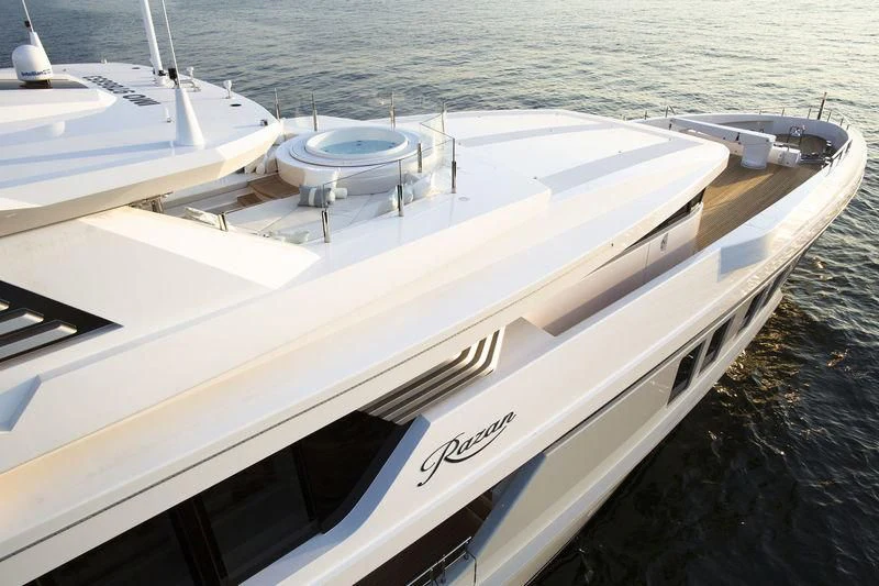 a boat on the water aboard RASHA Yacht for Sale