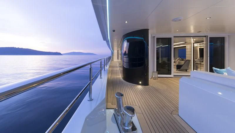 a boat on the water aboard RASHA Yacht for Sale