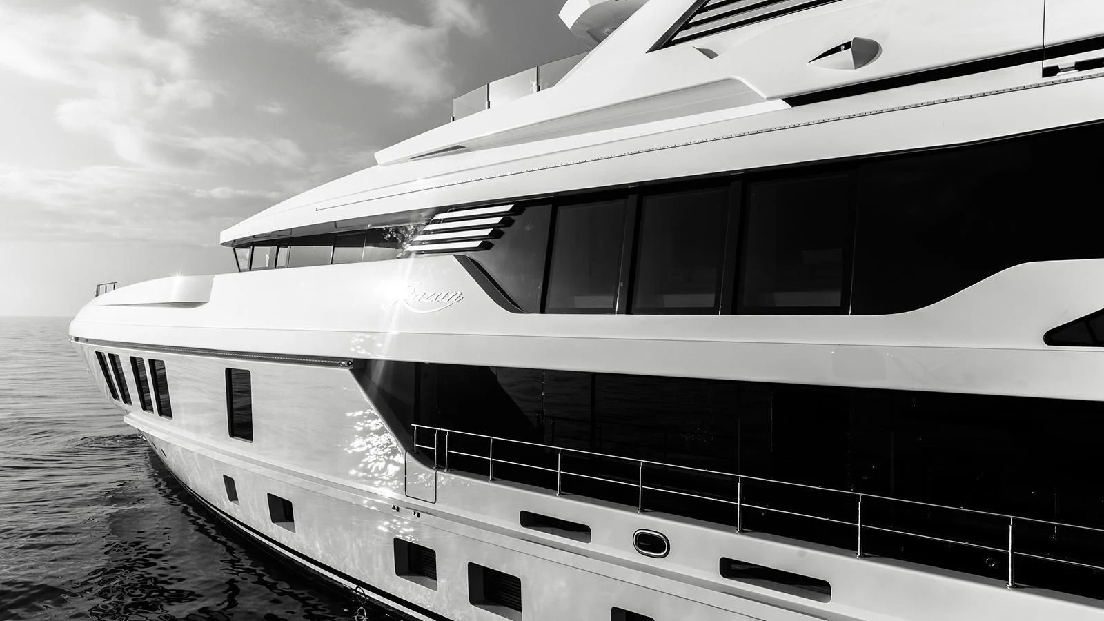 a boat on the water aboard RASHA Yacht for Sale