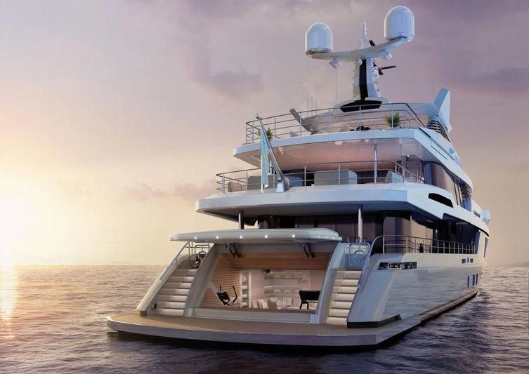 a boat on the water aboard RASHA Yacht for Sale