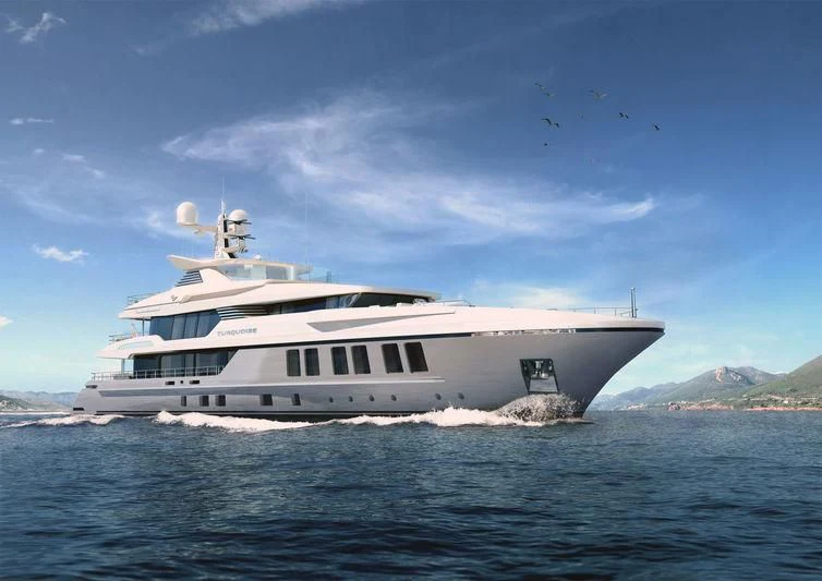 a boat on the water aboard RASHA Yacht for Sale