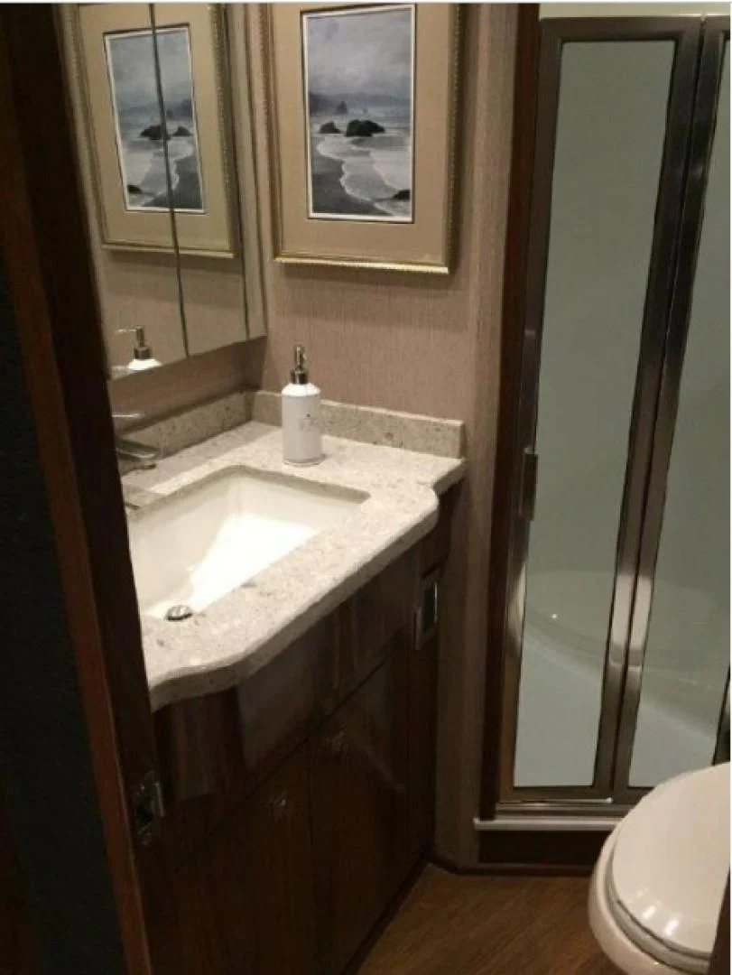 a bathroom with a sink and a toilet aboard GALATI  TRADE Yacht for Sale