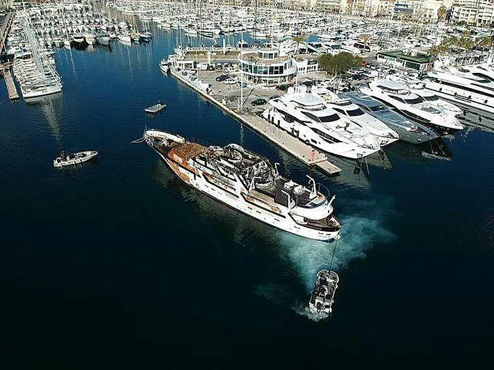 a group of boats in the water aboard LALIBELA Yacht for Sale