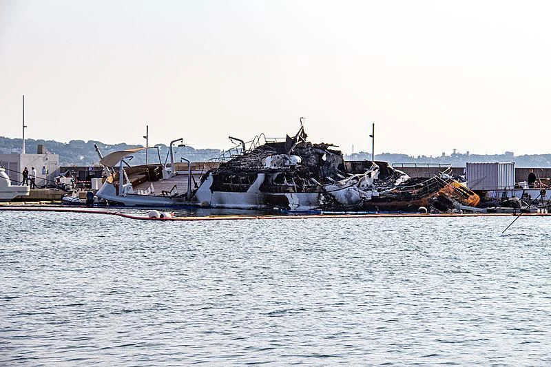 a group of boats on a dock aboard LALIBELA Yacht for Sale