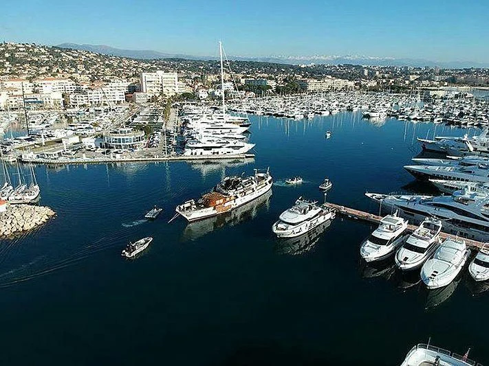 boats docked in a harbor aboard LALIBELA Yacht for Sale