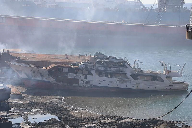 a ship in the water aboard LALIBELA Yacht for Sale