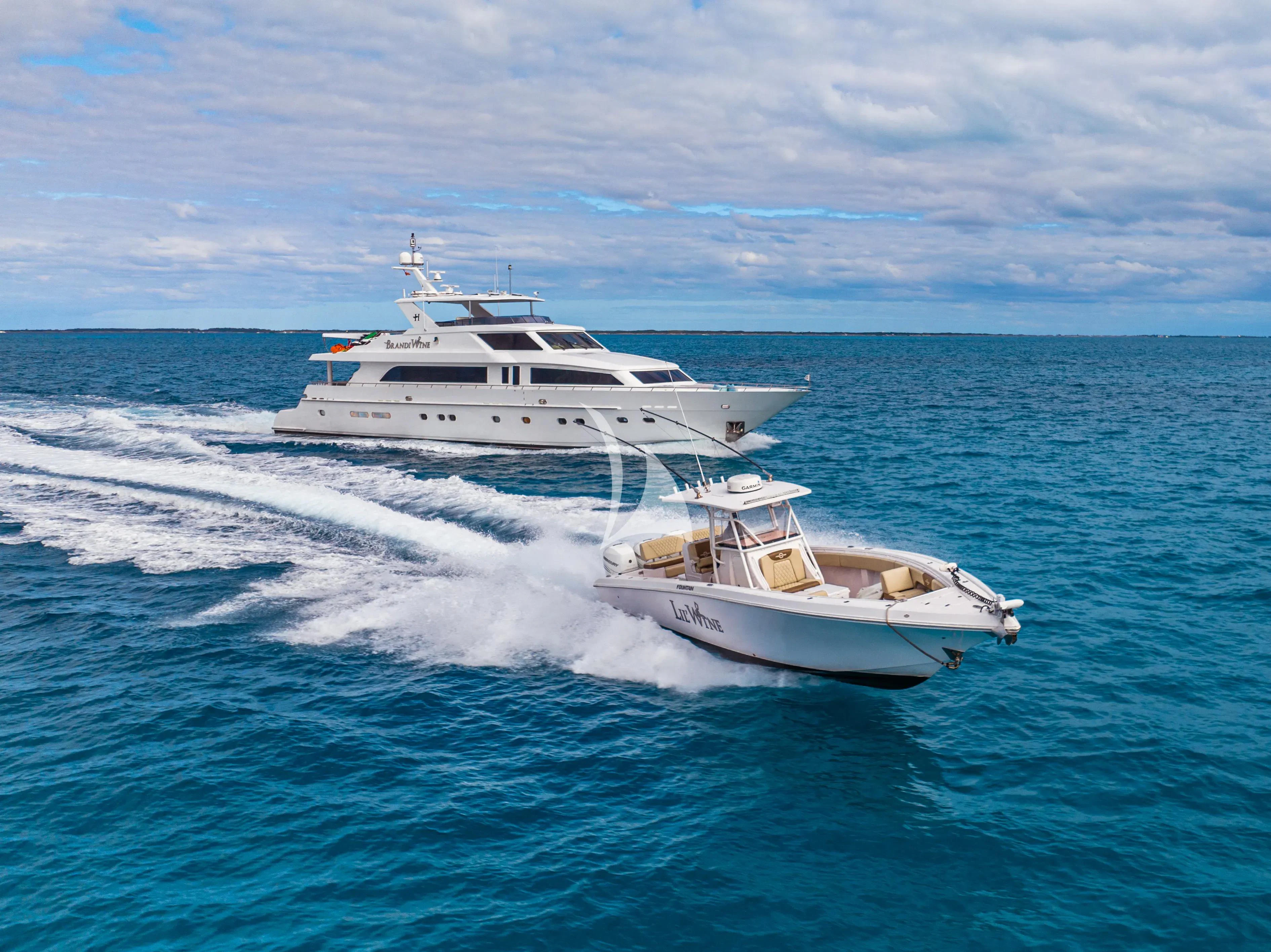 a boat on the water aboard BRANDI WINE Yacht for Charter