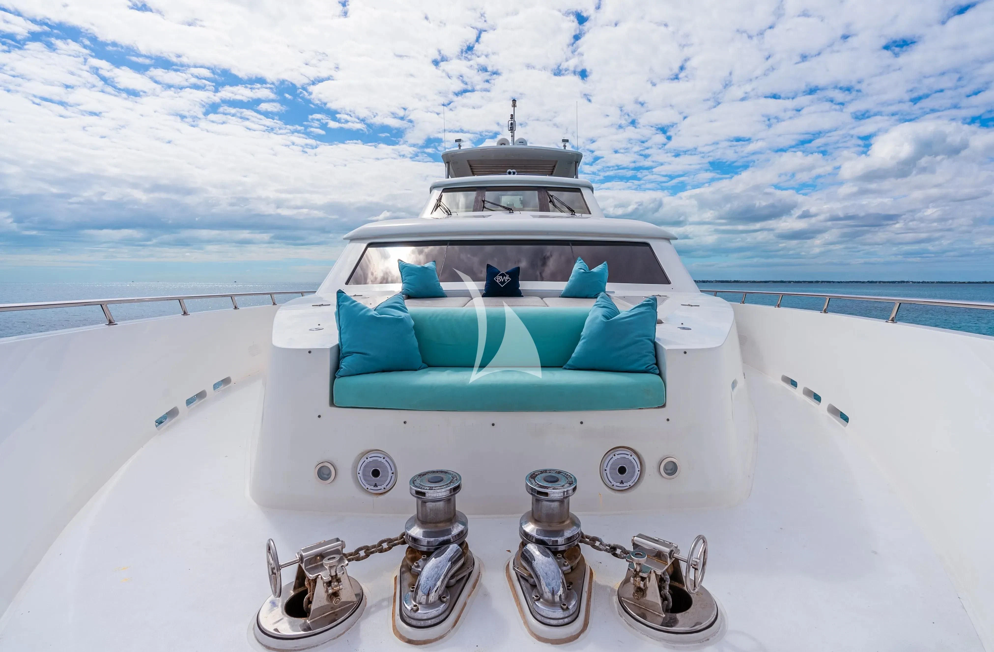 a boat on a trailer aboard BRANDI WINE Yacht for Charter