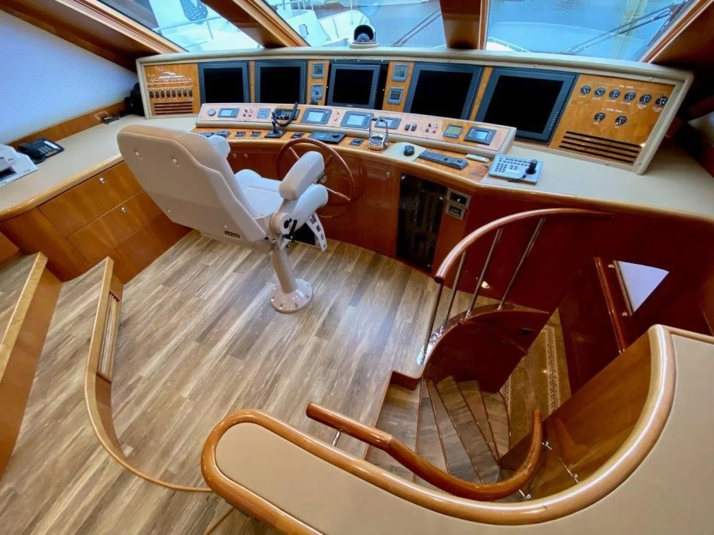 a model of a space ship aboard BRANDI WINE Yacht for Charter