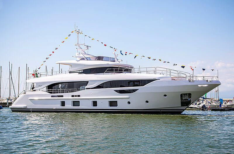 a boat in the water aboard PORTOVINO Yacht for Sale