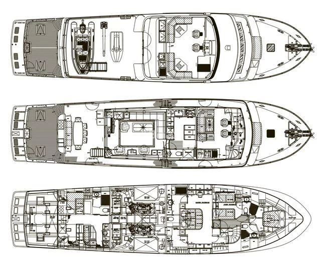 diagram, engineering drawing aboard 44 NORTH Yacht for Sale