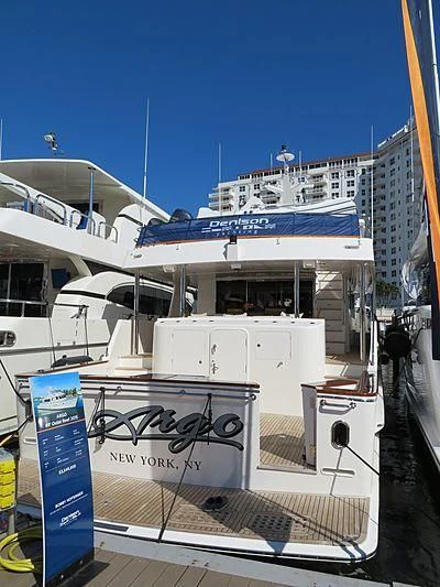 a boat with a large white container aboard 44 NORTH Yacht for Sale