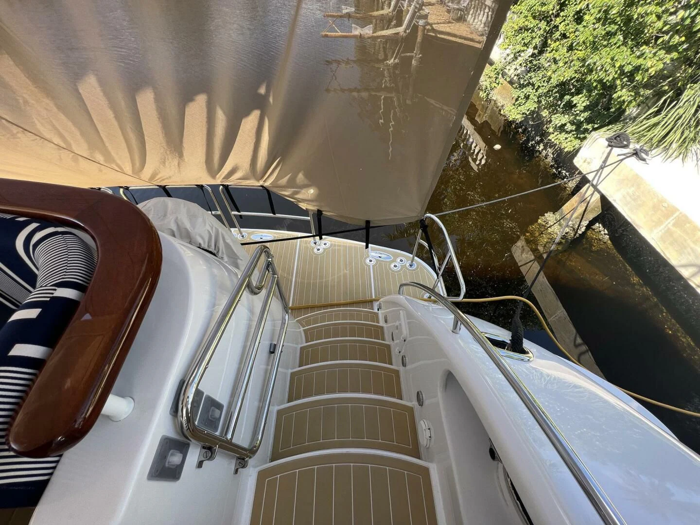 a car with a large metal grate aboard ARETECTE Yacht for Sale