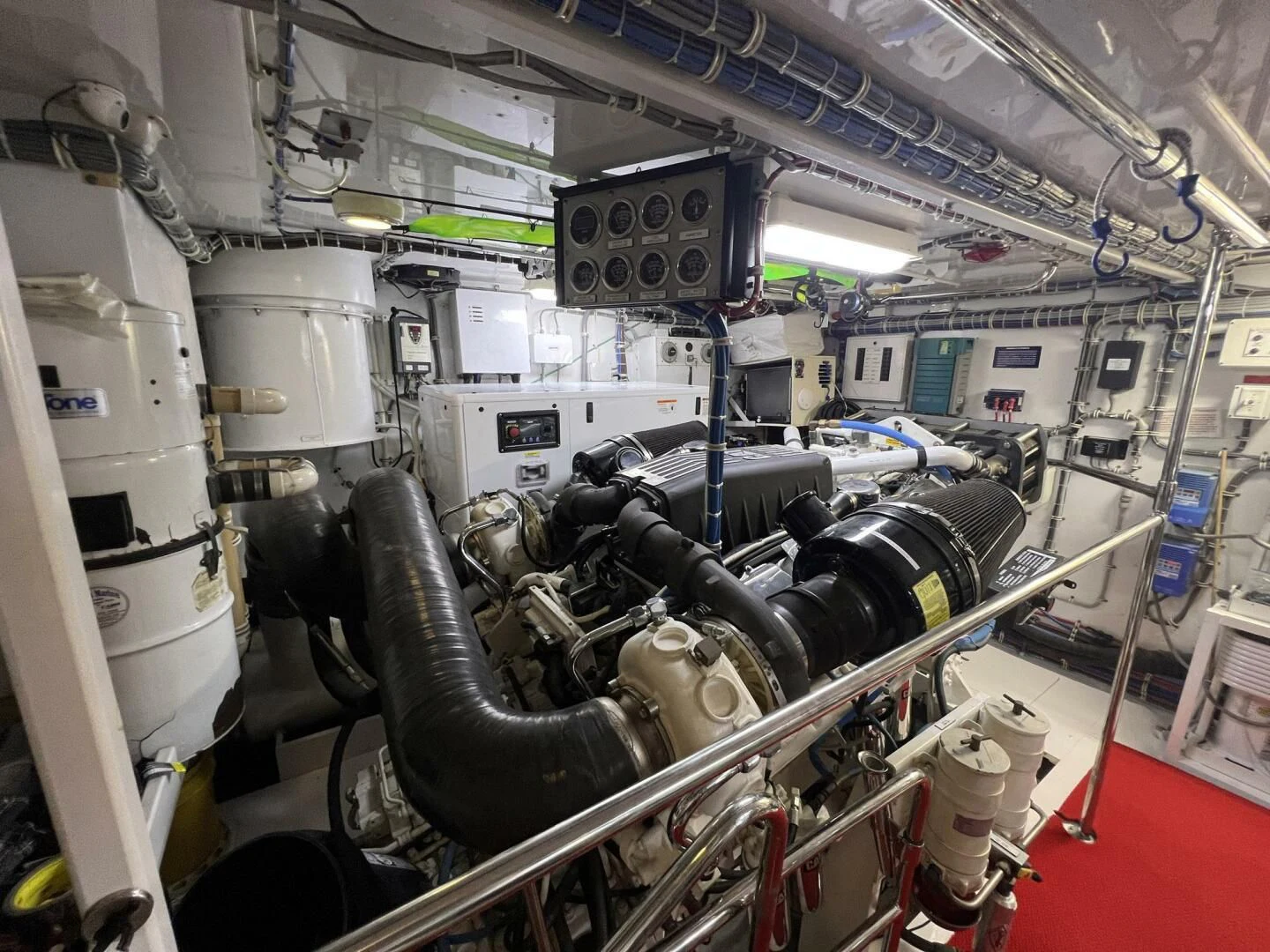 a large room with machinery aboard ARETECTE Yacht for Sale