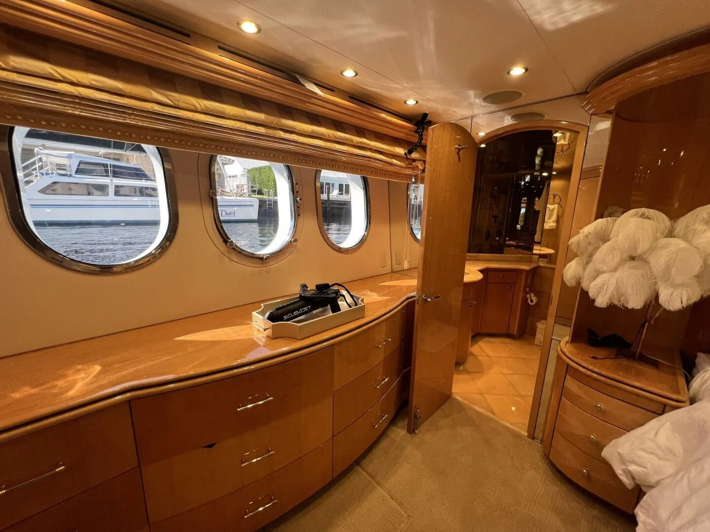 inside of a train aboard ARETECTE Yacht for Sale