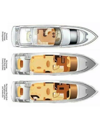 engineering drawing aboard ARETECTE Yacht for Sale